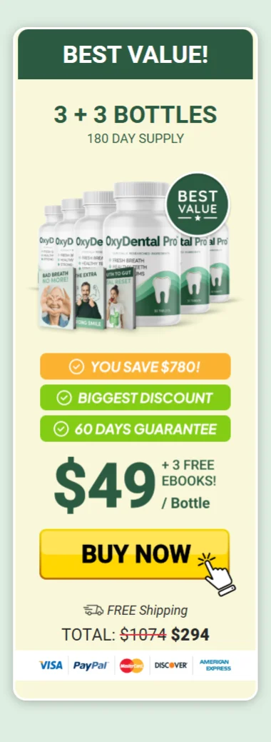 OxyDental Pro™ 6 bottles pricing